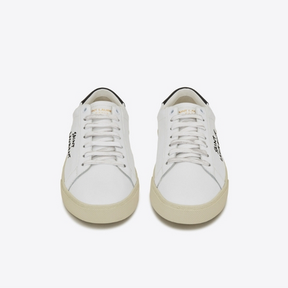 Men's Saint Laurent Court Classic SL06 White Black Sneakers