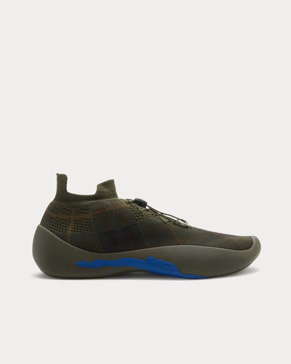 Men’s Burberry burbery Neptune Check Knit Green Sneaker
