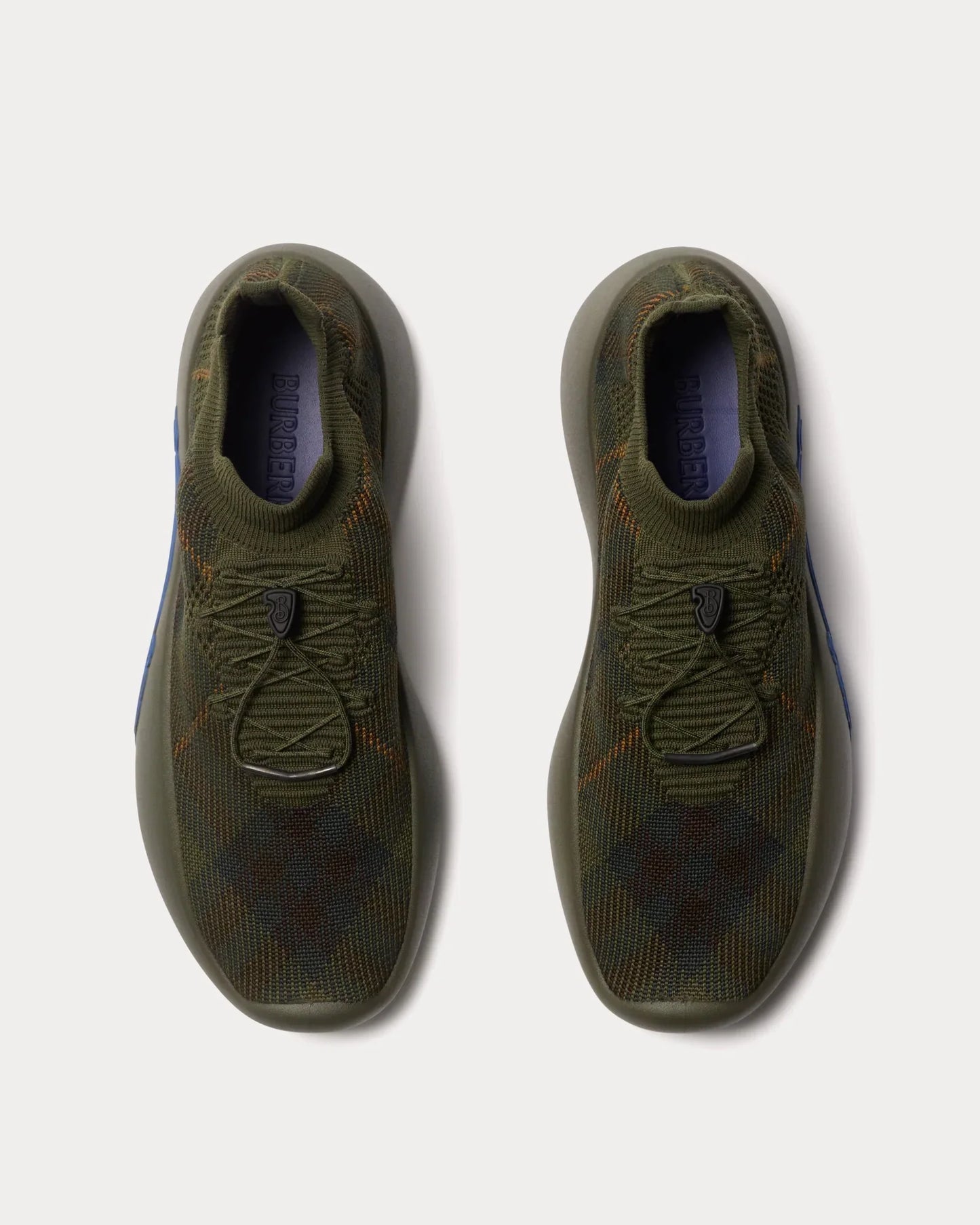 Men’s Burberry burbery Neptune Check Knit Green Sneaker