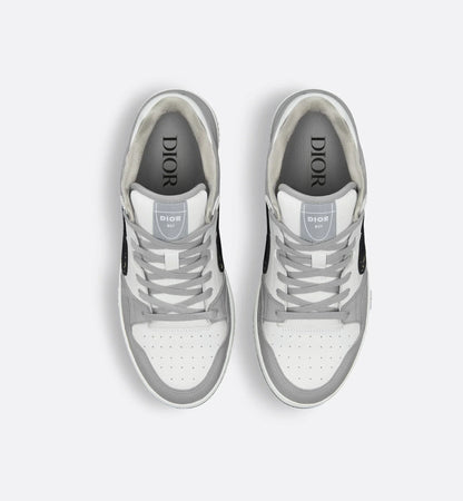 Men's Dior B57 Low-Top Gray And White Sneakers