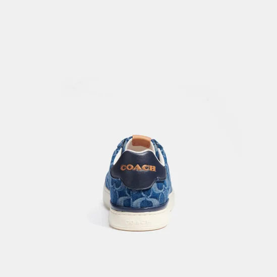 Men's Coach Clip Low-Top Skateboard Blue Sneakers