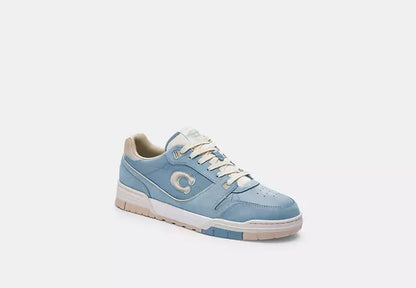 Men's COACH SoHo Leather Lace-Up Casual Bluebell Sneakers