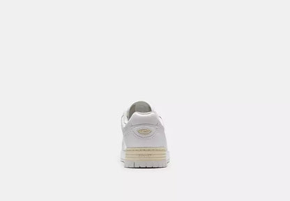 Men's COACH SoHo Leather Lace-Up Casual Optic White Sneakers