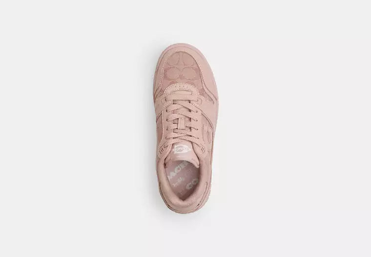 Men's COACH SoHo Leather Lace-Up Casual Carnation Sneakers