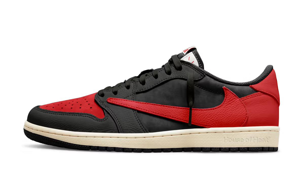 Men's Travis Scott x Air Jordan 1 Retro Low  ‘Bred' Shoes