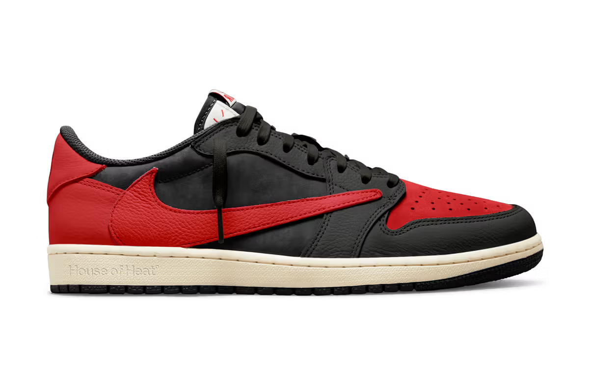 Men's Travis Scott x Air Jordan 1 Retro Low  ‘Bred' Shoes