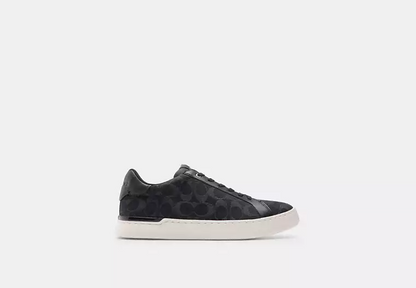 Men's Coach Clip Low-Top Skateboard Black Denim Sneakers