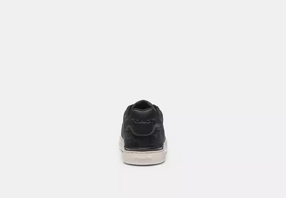 Men's Coach Clip Low-Top Skateboard Black Denim Sneakers