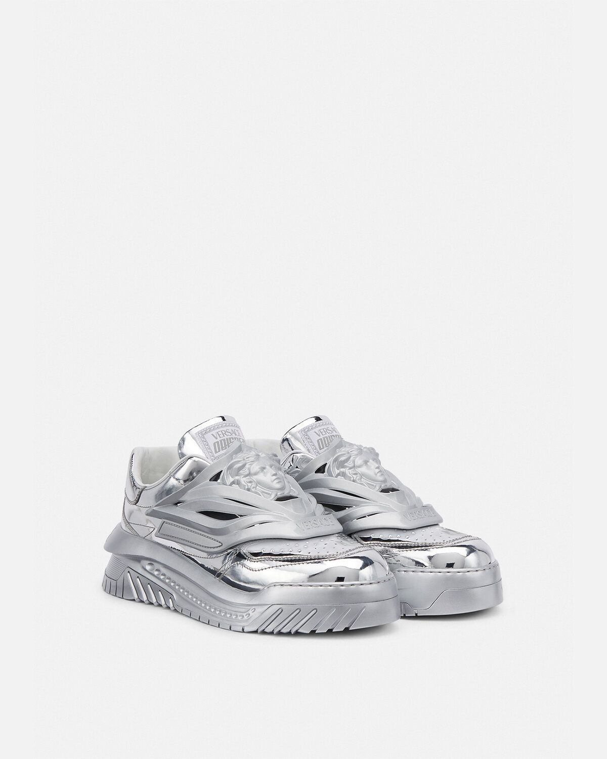 Men's Versace Odissea Trainers Silver Sneakers