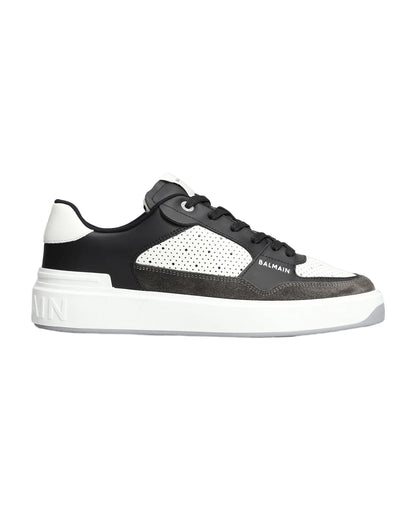 Men's Balmain B Court Sneakers In Black Leather Sneaker