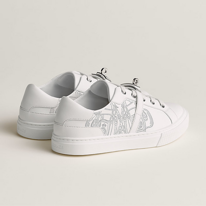 Men's Hermes Day White Sneakers