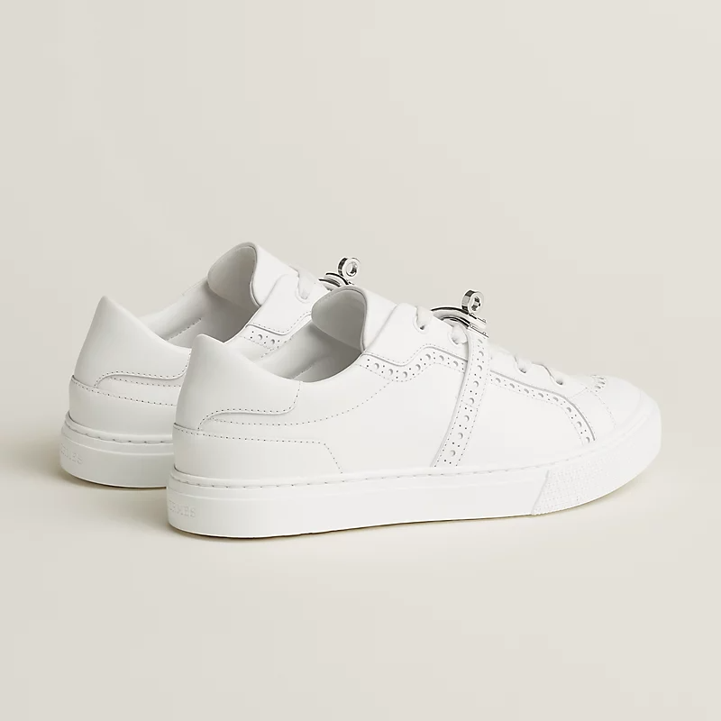 Men's Hermes Day White Sneakers