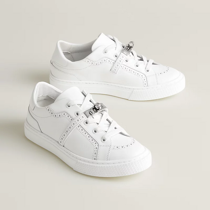 Men's Hermes Day White Sneakers
