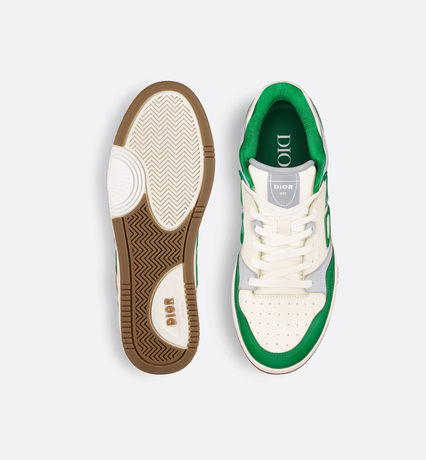 Men's Dior B57 Low-Top Green Sneakers