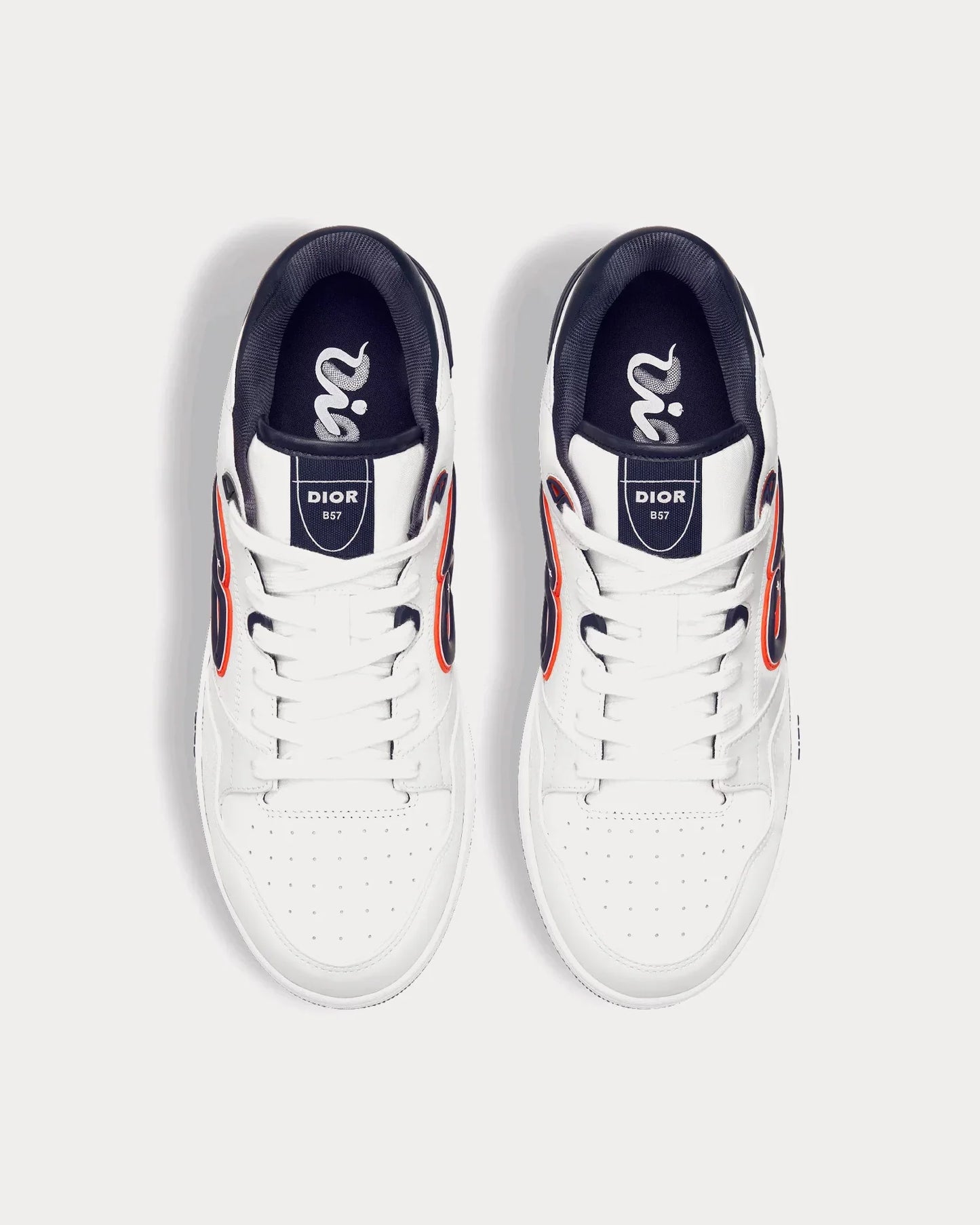 Men's Dior B57 Low-Top White Navy Sneakers