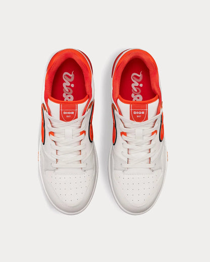 Men's Dior B57 Low-White Vermilion Red Sneakers