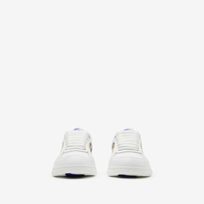 Men’s Burberry Leather Check Terrace White Sneakers