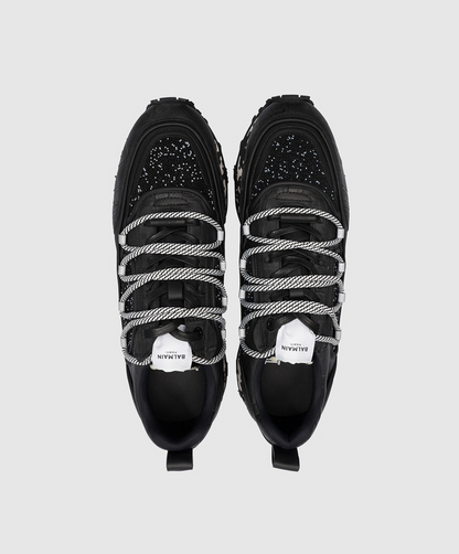 Men's Balmain Black Beaded Racer Combo Sneakers