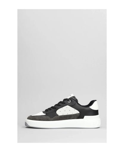 Men's Balmain B Court Sneakers In Black Leather Sneaker