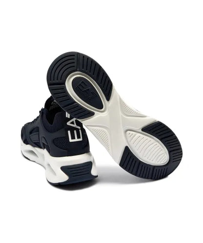 Men's Ea7 Emporio Armani Sneakers With Mesh Panels Black Sneakers