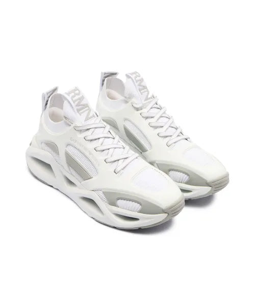 Men's Ea7 Emporio Armani Sneakers With Mesh Panels White Sneakers