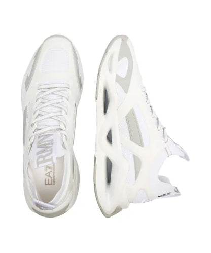 Men's Ea7 Emporio Armani Sneakers With Mesh Panels White Sneakers