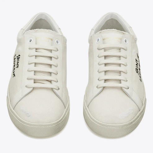Men's Saint Laurent Court Classic SL06 White Sneakers