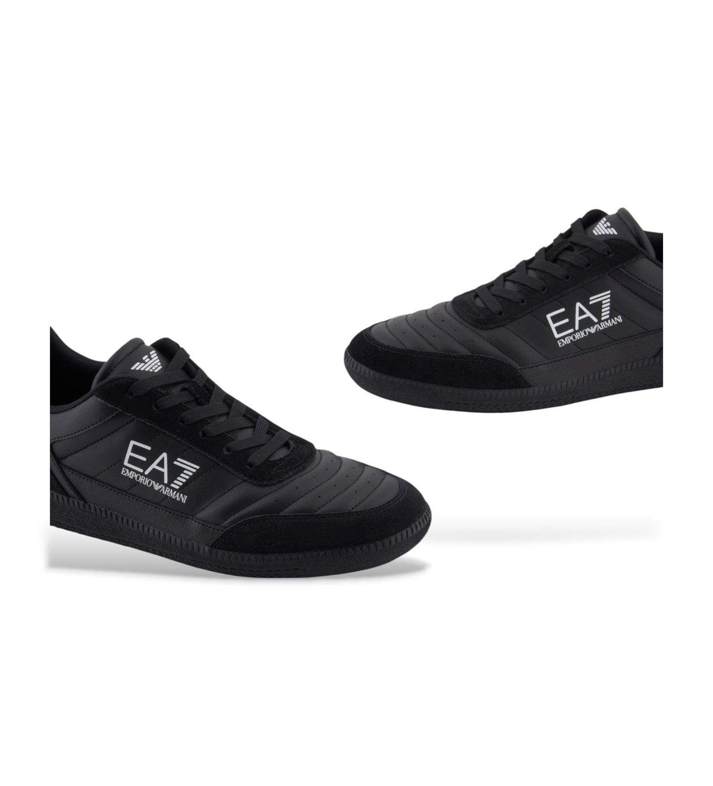 Men's Ea7 Heritage Leather Sneakers BlacSneakers