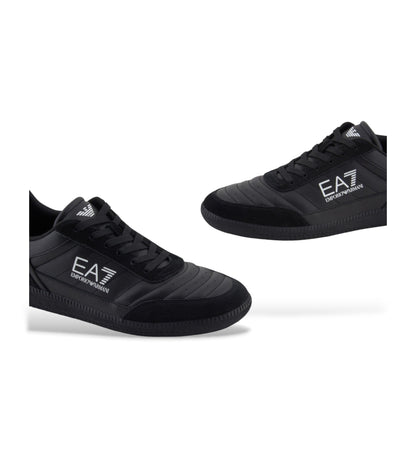 Men's Ea7 Heritage Leather Sneakers BlacSneakers