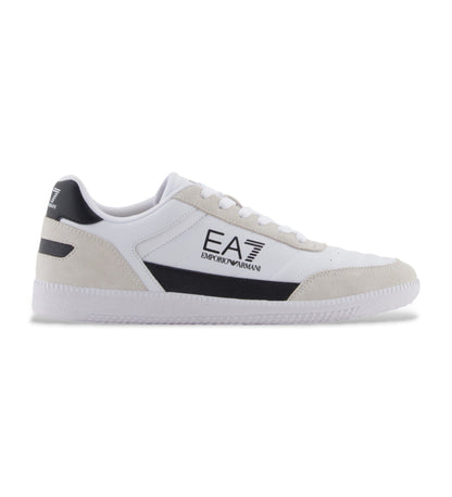 Men's Ea7 Heritage Leather White Sneakers