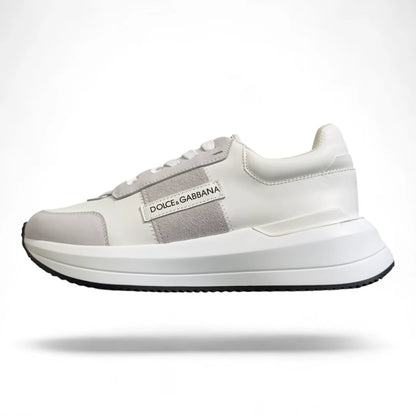 Men's Dolce & Gabbana Low-Top Platform White Sneakers
