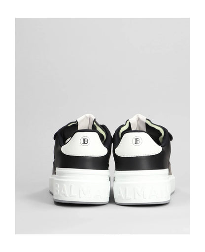 Men's Balmain B Court Sneakers In Black Leather Sneaker
