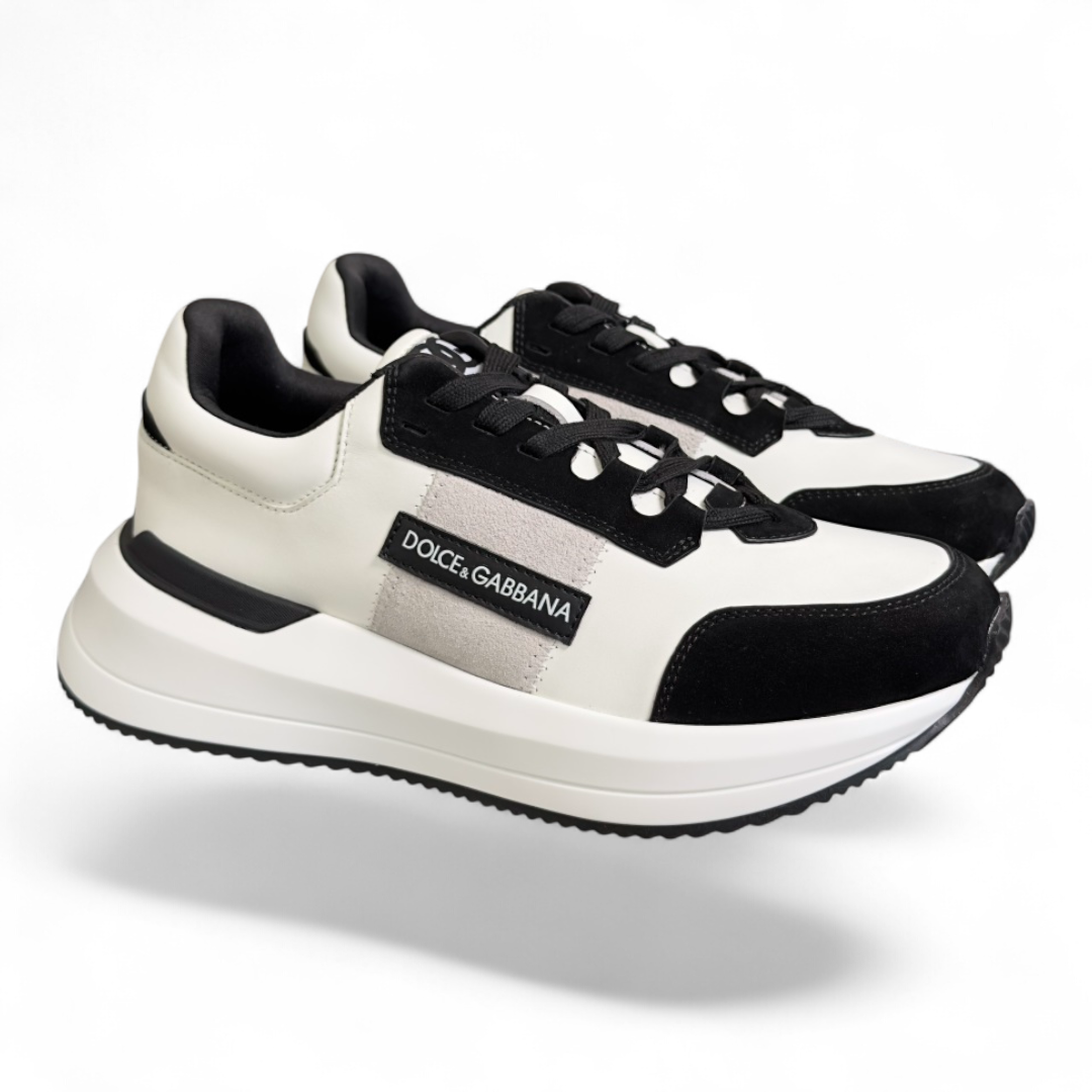 Men's Dolce & Gabbana Low-Top Platform White And Black White Sneakers