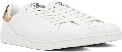 Men’s Burberry Men’s White Leather White Sneakers