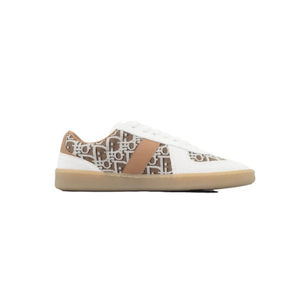 Men's Dior B01 Matchpoint White And Brown Print Sneakers