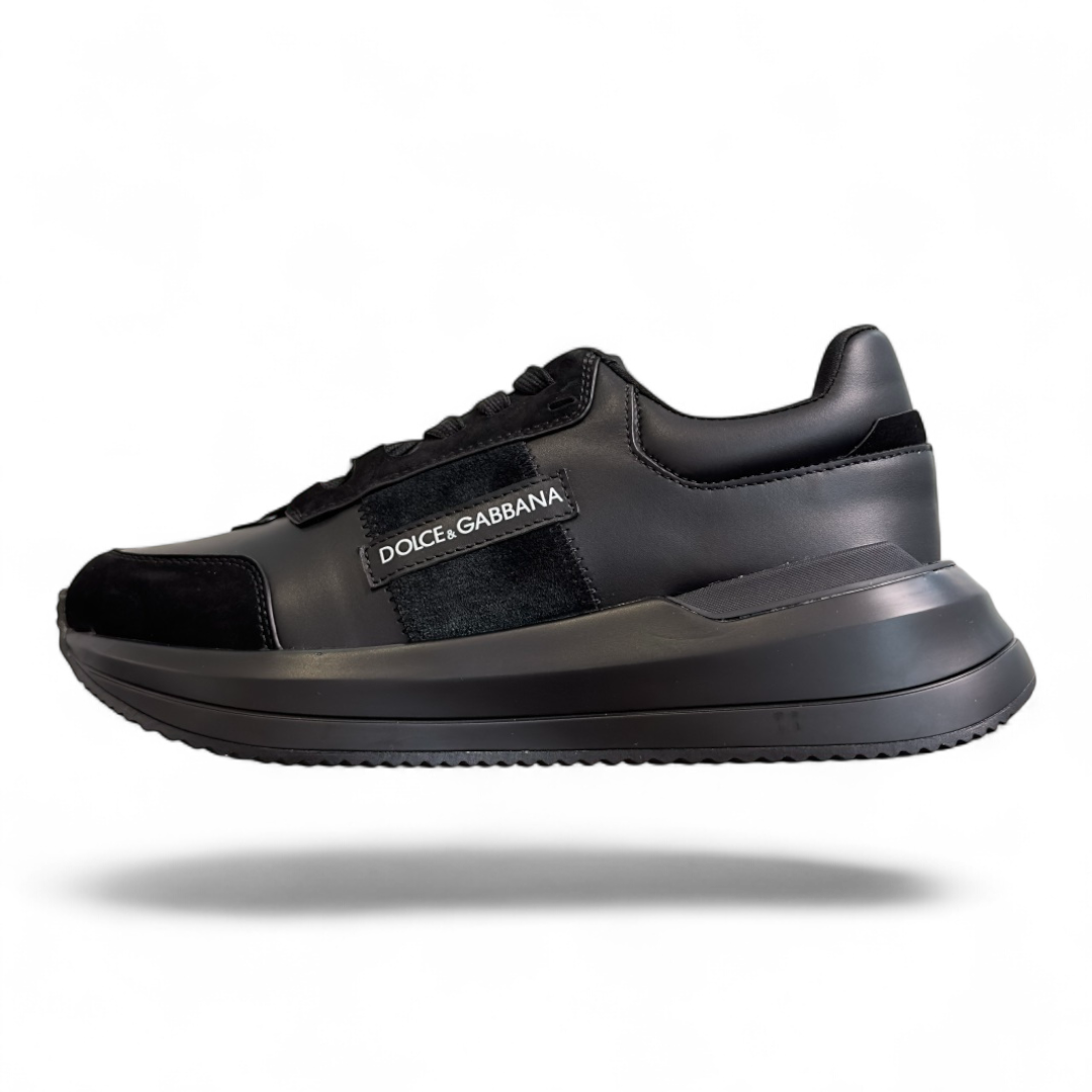 Men's Dolce & Gabbana Low-Top Platform Black Sneakers