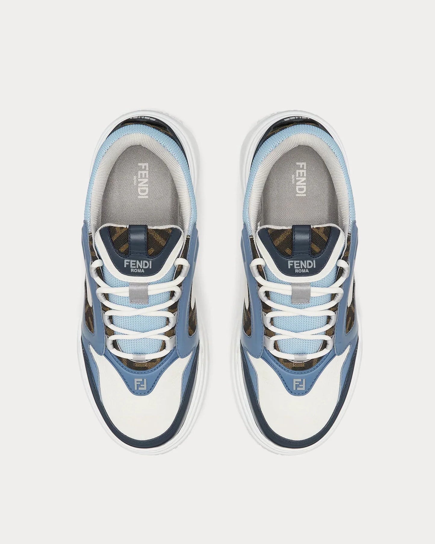 Men's FENDI Sneaker Fendi Force White Light Blue Sneakers