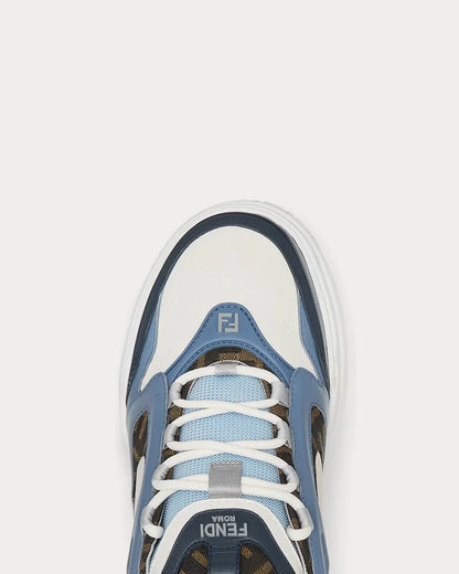 Men's FENDI Sneaker Fendi Force White Light Blue Sneakers