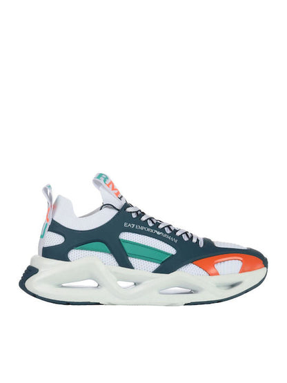 Men's Ea7 Emporio Armani Sneakers With Mesh Panels Multi-Colored Sneakers