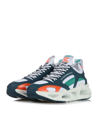 Men's Ea7 Emporio Armani Sneakers With Mesh Panels Multi-Colored Sneakers