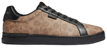 Men's Coach Clip Low-Top Skateboard Brown Sneakers