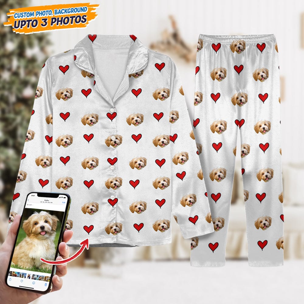 Custom Dog Cat Photo With Icon Decoration Pet Pajamas