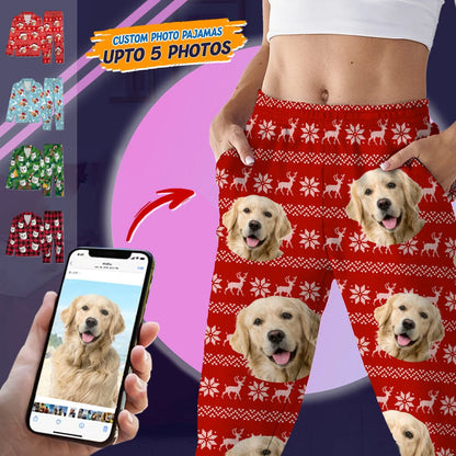 Custom Photo Christmas Dog Pajamas
