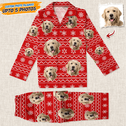 Custom Photo Christmas Dog Pajamas
