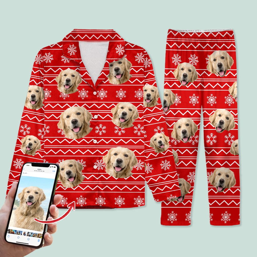 Custom Photo Christmas Dog Pajamas