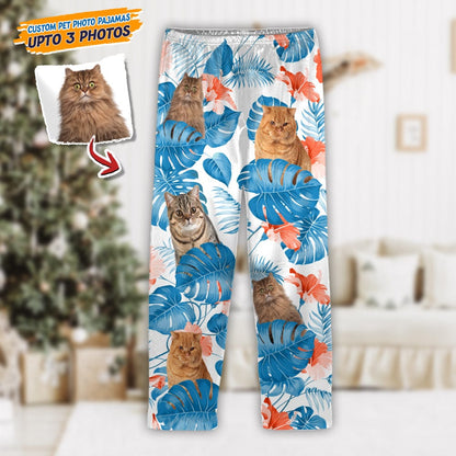 Custom Photo Dog and Cat Pajamas Christmas