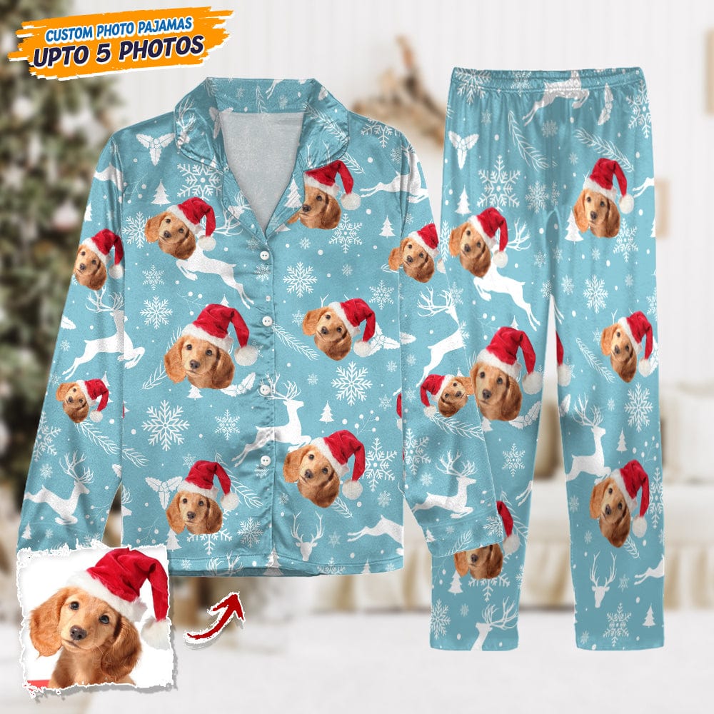 Custom Photo Christmas Dog Pajamas
