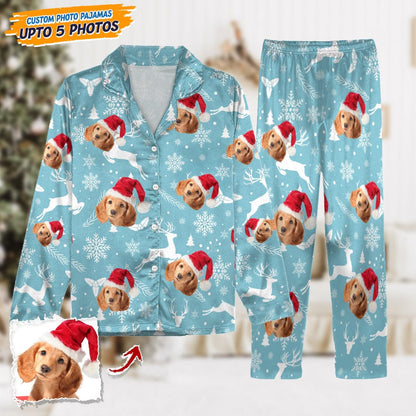 Custom Photo Christmas Dog Pajamas