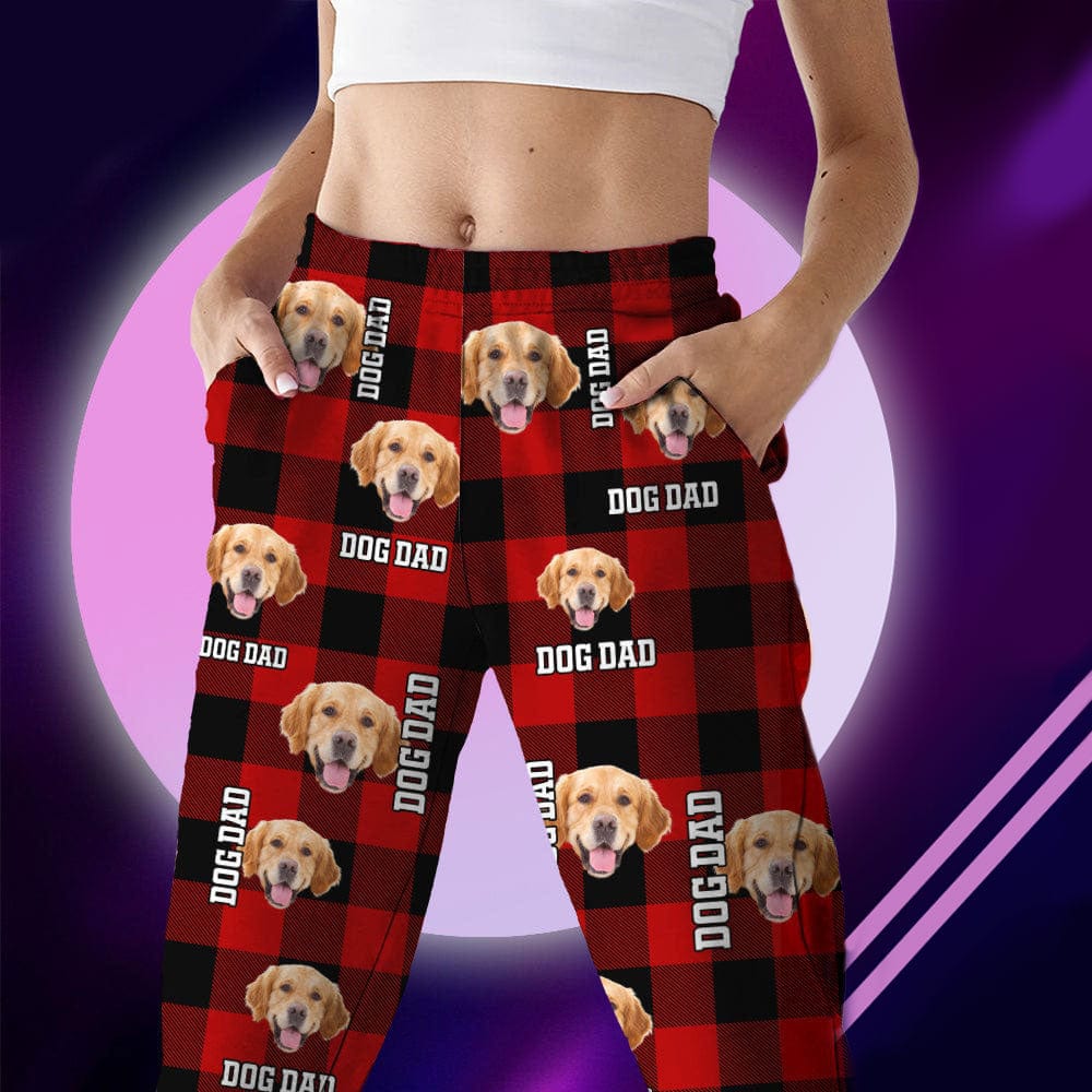 Custom Photo Dog Cat Mom Dad Flannel Pajamas