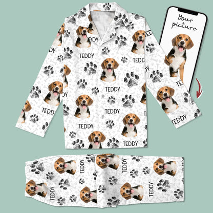 Custom Photo Dog Cat Paw For Dog Cat Lover Pajamas Christmas